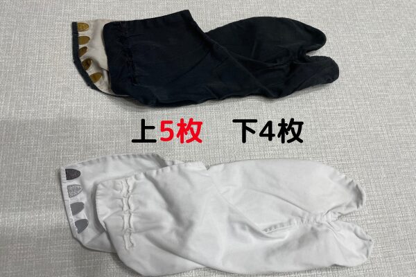 5枚こはぜ　4枚こはぜ　比較画像